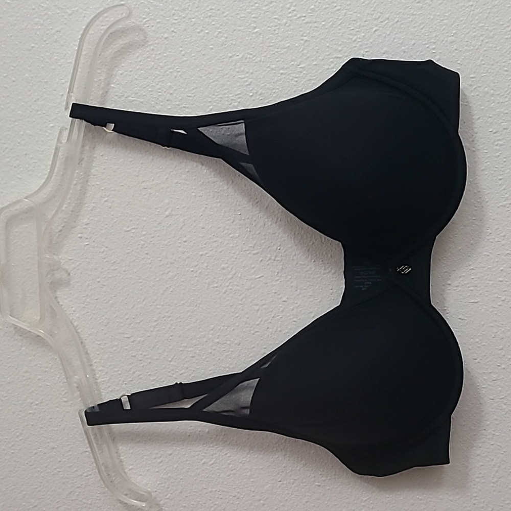 Thirdlove 24/7 Classic Uplift Plunge Bra Black Size 38C Underwire